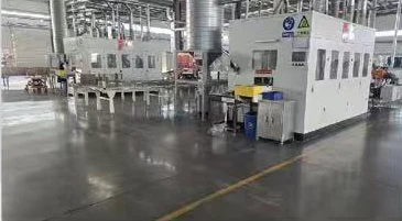 Automated production equipment inside the factory